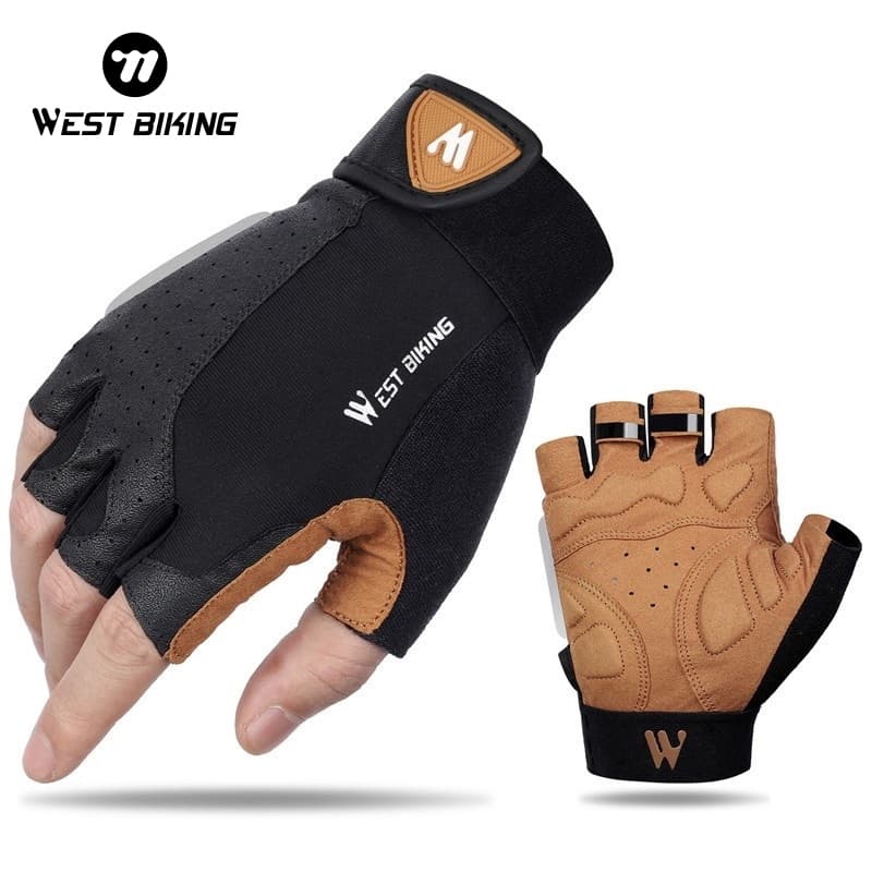 Ảnh Găng tay thể thao WEST BIKING nửa ngón chống sốc chống trượt thoáng khí thời trang xuân thu 1