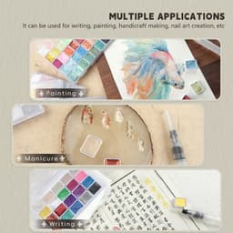 Thumbnail Seamiart 20 24 36 48 60 Màu Ngọc Trai Chắc Chắn Màu Nước Bộ Vẽ Tranh Móng Tay Nghệ Thuật 4