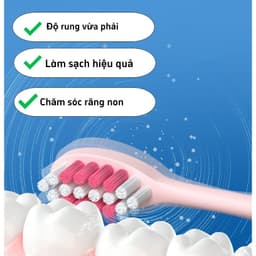 Thumbnail EVEBOT Bàn chải đánh răng điện Sonic cho trẻ em 3-12 tuổi, Chế độ 5 tốc độ, Bàn chải mềm chống thấm nước IPX7, Tuổi thọ pin siêu dài 3