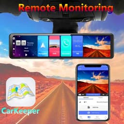 Thumbnail Ekleva 4G 12 "Gương ô tô Android 8.1 Dash Cam DVR 1080P Camera kép WiFi BT 4.0 Điều hướng ADAS Giám sát ghi Video từ xa 4