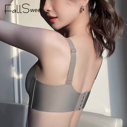 Thumbnail Fallsweet Nữ Push Up Bra Mềm Underwire Liền Mạch Chống Chảy xệ Brassiere B C D Cup Áo Ngực Đỏ 2