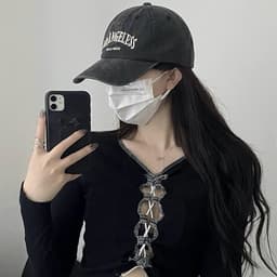 Thumbnail MAGIC KIWI/Mũ lưỡi trai,Mũ bóng chày thêu chữ "LOS ANGELESS" retro 6 màu tùy chọn 2