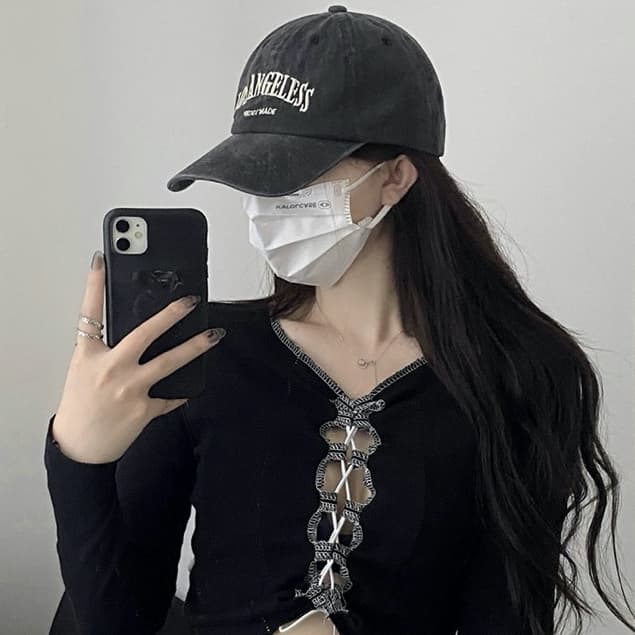 Ảnh MAGIC KIWI/Mũ lưỡi trai,Mũ bóng chày thêu chữ "LOS ANGELESS" retro 6 màu tùy chọn 2