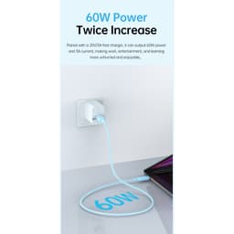 Thumbnail Dây sạc type c Awei 60W sạc nhanh 4 trong 1 USB Type C Dây bện nylon 1M cho điện thoại Android 2