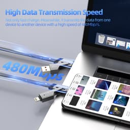 Thumbnail Cáp sạc GOOJODOQ 65W Sạc nhanh Đa năng 4 trong 1 Nhiều dây Usb có, Type-C, Micro 3