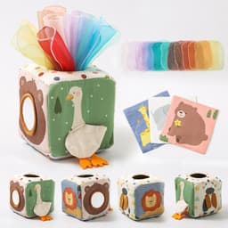 Thumbnail Bé Montessori Đồ Chơi Magic Hộp Khăn Giấy Giáo Dục Hoạt Động Học Tập Cảm Giác Đồ Chơi Cho Trẻ Em Vui Nhộn Kotak Khăn Giấy Bận Rộn Ban Trò Chơi Cho Bé 1