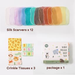 Thumbnail Bé Montessori Đồ Chơi Magic Hộp Khăn Giấy Giáo Dục Hoạt Động Học Tập Cảm Giác Đồ Chơi Cho Trẻ Em Vui Nhộn Kotak Khăn Giấy Bận Rộn Ban Trò Chơi Cho Bé 2