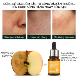 Thumbnail Vitamin C Làm Trắng 2pcs VIBRANT GLAMOUR Làm mờ vết thâm và nám & Giảm sản xuất melanin 30ml + 30g 3