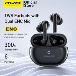 Thumbnail Tai nghe không dây AWEI T61 chống ồn ENC TWS 5.3 Chống Nước IPX6 có Mic HD cảm ứng thông minh Âm Thanh HIFI 1