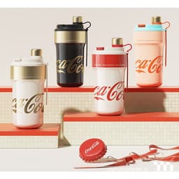 Thumbnail Insulated cup Germ capacity 650ml 316 grade stainless steel material Coca Cola Co branded straw Cup 2