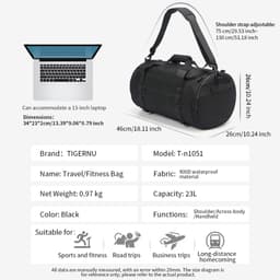 Thumbnail Tigernu 1051 Thể Thao Nam Tập Gym Để Tập Thể Dục Ngoài Trời Chống Nước Nam Túi Xách Du Lịch 1
