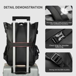 Thumbnail Ba lô nam Tigernu 9812 Ba lô máy tính xách tay 15,6 inch Ba lô đi học Fasion Cabin Ba lô học sinh Ba lô du lịch Ba lô máy tính xách tay 3