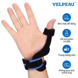 Thumbnail Dụng cụ đeo ngón tay cái VELPEAU - thanh nẹp Spica có thể đảo chiều cổ tay và ngón tay, đai đeo hỗ trợ CMC, dụng cụ giữ ổn định cho ngón tay, De Quervain's, viêm khớp, viêm gân, giảm đau ống cổ tay 1