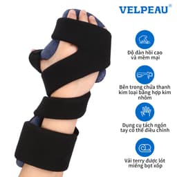 Thumbnail Nẹp tay VELPEAU nghỉ ngơi đột quỵ Cố định ban đêm Nẹp cổ tay với hỗ trợ ngón tay Ổn định ngón tay cái Bọc cơ tay Phục hồi chức năng Viêm khớp Viêm gân Đau ống cổ tay 1