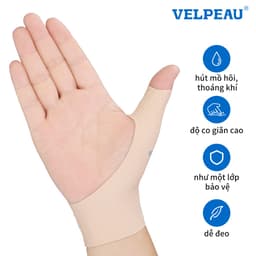 Thumbnail VELPEAU bao tay hỗ trợ ngón cái đàn hồi cao (Một đôi) - Dụng cụ bảo vệ ngón cái mềm mại, có thể giúp giảm đau, viêm khớp, đau khớp, viêm gân, trật khớp, thể thao 1