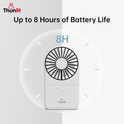 Thumbnail Thunlit Quạt điện cầm tay treo cổ gấp gọn 1800mAh Sạc USB Quạt nhỏ Quà tặng bán buôn Thích hợp cho nhân viên văn phòng và học sinh 4