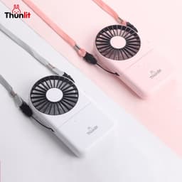 Thumbnail Thunlit Quạt điện cầm tay treo cổ gấp gọn 1800mAh Sạc USB Quạt nhỏ Quà tặng bán buôn Thích hợp cho nhân viên văn phòng và học sinh 2