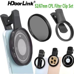 Thumbnail Hdoorlink Bộ phân cực CPL có thể điều chỉnh đa năng Bộ lọc ống kính 52 / 67mm Bộ lọc ống kính máy ảnh cho điện thoại thông minh Máy ảnh 1