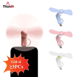 Thumbnail Quạt điện thoại di động Thunlit 2 trong 1 Type-C Mini Quạt USB di động nhỏ gọn cho Android và iPhone 1
