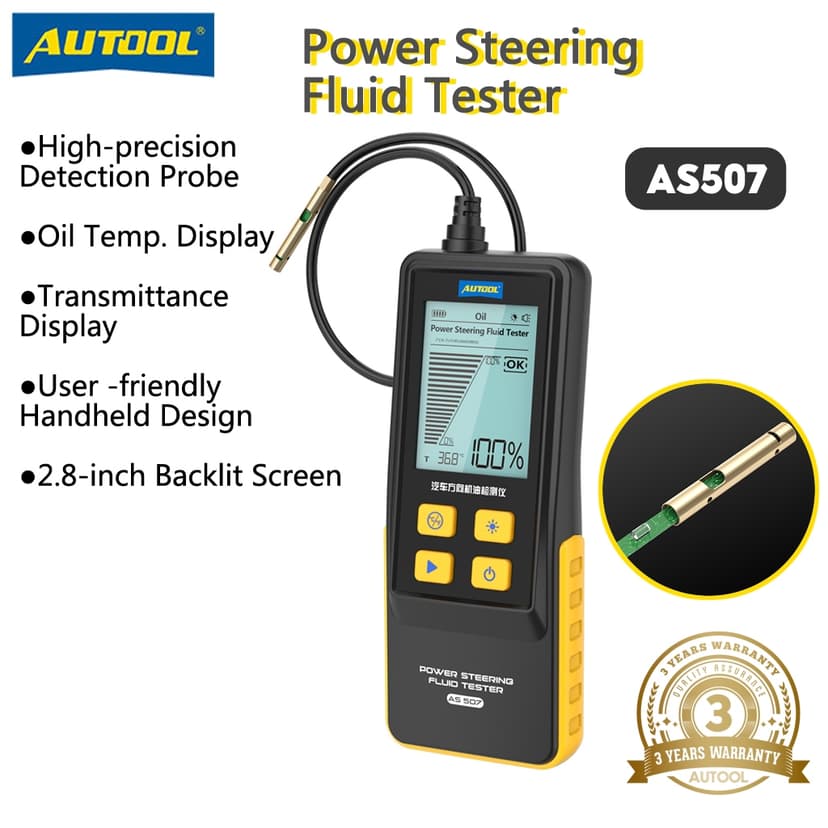 Ảnh Autool AS507 Máy kiểm tra dầu động cơ Màn hình kỹ thuật số 2,8 inch cho dụng cụ sửa chữa hộp số động cơ ô tô chạy xăng & Diesel 1