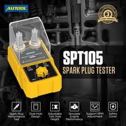 Thumbnail Autool SPT105 Máy kiểm tra bugi ô tô Máy kiểm tra đánh lửa 110V 220V Với chiều cao có thể điều chỉnh máy dò lỗ kép Máy phân tích phích cắm đánh lửa 2