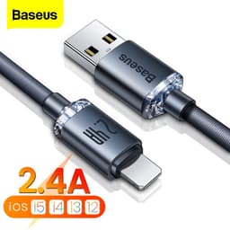Thumbnail Baseus 2.4A Cáp USB A-L Sạc Dữ Liệu Nhanh Dây USB Cáp Điện Thoại Di Động Cho 13 12 1