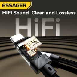 Thumbnail Cáp chuyển đổi âm thanh Essager 3.5mm USB C / L sang 3.5 Jack cắm tai nghe Bộ chuyển đổi AUX 1