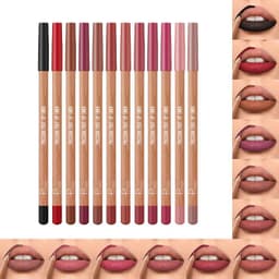 Thumbnail Pudaier Creamy 12 Màu Series Lip Liner Set Matte Lipstick Chống Thấm Nước Lâu Dài Son Lót Bộ Phác Thảo Môi Trang Điểm 1