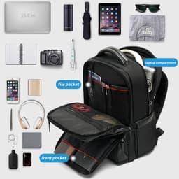 Thumbnail Tigernu 9110 Túi đựng Laptop đa chức năng chống nước 15,6 "-17 '' Túi du lịch dung tích lớn Ba lô công sở chống trộm thông thường 4