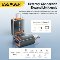 Thumbnail Essager 3A type c / micro / USB / L Adapter 5Gbps Truyền Tốc Độ Cao Để Sạc & Truyền Dữ Liệu 1