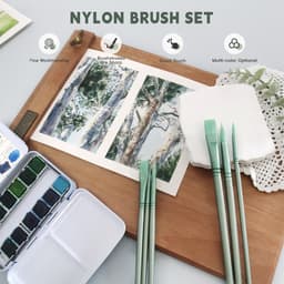 Thumbnail Seamiart 4 / 6 Cái. Màu sắc khác nhau Hình dạng khác nhau Bộ cọ vẽ tóc Nylon cho bầu dầu màu nước Acrylic 2