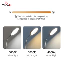 Thumbnail Đèn học để bàn Thunlit dùng cáp/ sạc USB 1250mAh ánh sáng dịu 3 loại nhiệt độ màu 4