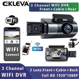 Thumbnail Ekleva WiFi Xe Dashcam HD 1080P Cam Hộp Đen 3 Kênh Dvr Với WiFi Đỗ Xe Video Đảo Chiều Hình Ảnh Camera Ô Tô Đầu Ghi Video 1