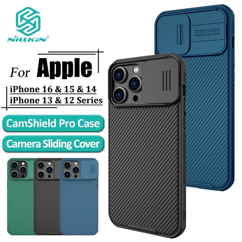 Ảnh NILLKIN CamShield Vỏ bảo vệ cho iPhone 16 Pro Max 15 Pro Max 14 Pro Max 16 Plus 13 12 11 Pro Max Vỏ bảo vệ cho máy ảnh 1