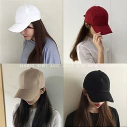 Thumbnail MAGIC KIWI/Unisex Cotton Mũ Bóng Chày Nữ Và Nam Mũ Thường Ngày Màu Trơn Cứng Top Mũ 17 Màu 4