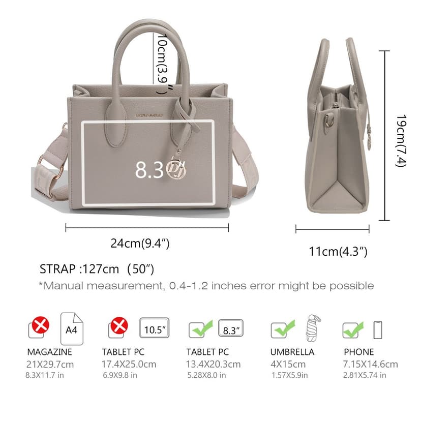 Ảnh David Jones Paris 2025 Xuân Hè Bộ Sưu Tập Mới Vải Giả pu Top Tay Cầm Dành Cho Nữ Đeo Ngang Túi Da pu Nữ Mềm Mại Và Mềm Mại 4