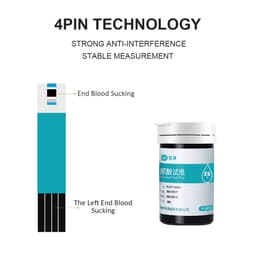Thumbnail Cofoe 50 / 100 que thử + Lancet cho bộ kiểm tra đồng hồ đo axit Uric 2