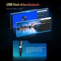 Thumbnail Ekleva 10.26 Inch Dash Cam Di Động Màn Hình Carplay Không Dây HD Phía Sau Camera lùi Xe DVR MP5 Đa Phương Tiện Video Player Android Auto 3