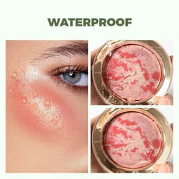 Thumbnail Pudaier Nướng Blush Làm Sáng Đá Cẩm Thạch Blush Chống Thấm Nước Lâu Dài Mặt Blusher- Hồng Bơ Kem Nhẹ Tự Nhiên Hoàn Thiện 4