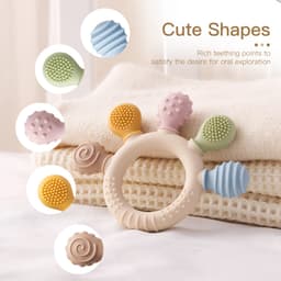 Thumbnail Bé Silicone Miếng Dán Hình Động Vật Bé Răng Hàm Đồ Chơi Làm Dịu Mọc Răng Cắn Đồ Chơi BPA MIỄN PHÍ Cấp Thực Phẩm 2