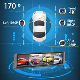 Thumbnail Elkeva 4 Kênh Dash Cam 11.26 Inch 4K WIFI Gương Chiếu Hậu 4 Camera Đầu Ghi Video DVR Xe ADAS BSD Tầm Nhìn Ban Đêm 24H Đỗ Xe 3