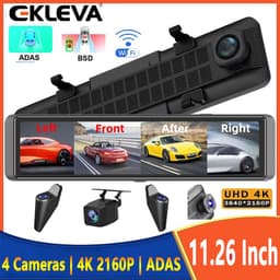 Thumbnail Elkeva 4 Kênh Dash Cam 11.26 Inch 4K WIFI Gương Chiếu Hậu 4 Camera Đầu Ghi Video DVR Xe ADAS BSD Tầm Nhìn Ban Đêm 24H Đỗ Xe 1