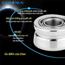 Thumbnail Gomexus D109 Con lăn dây máy câu Shimano hợp kim titan Vòng Bi Thích Hợp Quay Câu Cá Phụ Kiện Mịn Xoay Cao Độ Cường Lực Cao 3