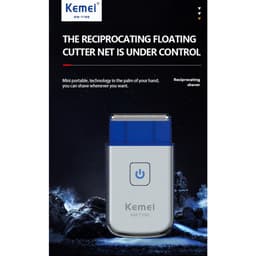 Thumbnail Kemei Electric Mini Qua Lại Dao Cạo Nam Di Động Di Động Điện Không Dây Máy Cạo Râu Có Thể Sạc Lại Lưỡi Đơn Máy Cạo Râu 1