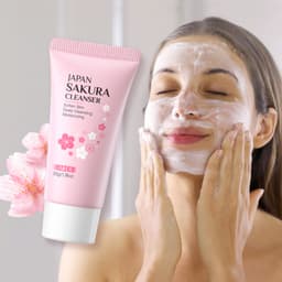Thumbnail Sữa rửa mặt LAIKOU hoa anh đào Nhật Bản kiềm dầu làm sạch mụn đầu đen thu nhỏ lỗ chân lông chuyên dụng 50g 1