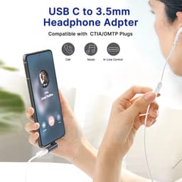 Thumbnail Hdoorlink USB Type-C Sang 3.5 mm Jack Bộ Chuyển Đổi Âm Thanh Khuỷu Tay IOS Sang Tai Nghe Aux Jack Chuyển Đổi Cho Điện Thoại 3