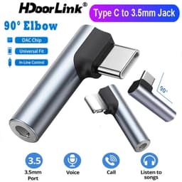 Thumbnail Hdoorlink USB Type-C Sang 3.5 mm Jack Bộ Chuyển Đổi Âm Thanh Khuỷu Tay IOS Sang Tai Nghe Aux Jack Chuyển Đổi Cho Điện Thoại 1