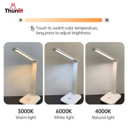 Thumbnail Đèn bảo vệ mắt Thunlit 7W 3 nhiệt độ màu chỉnh được sạc USB 3200mAh Đèn bàn LED có thể gập lại để học tập cho sinh viên 4