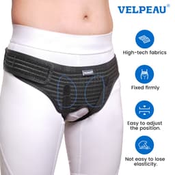 Thumbnail Đai đeo phục hồi VELPEAU cải thiện tình trạng thoát vị hỗ trợ thể thao có 2 miếng đệm nén tháo rời được chuyên dụng 1