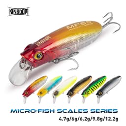 Thumbnail Mồi Câu Cá Kingdom MICRO FLY 45mm 55mm 65mm 4.7g 6.2g 9.8g 12.2g Nổi Mồi Cứng Móc Đơn / Móc Treble 1